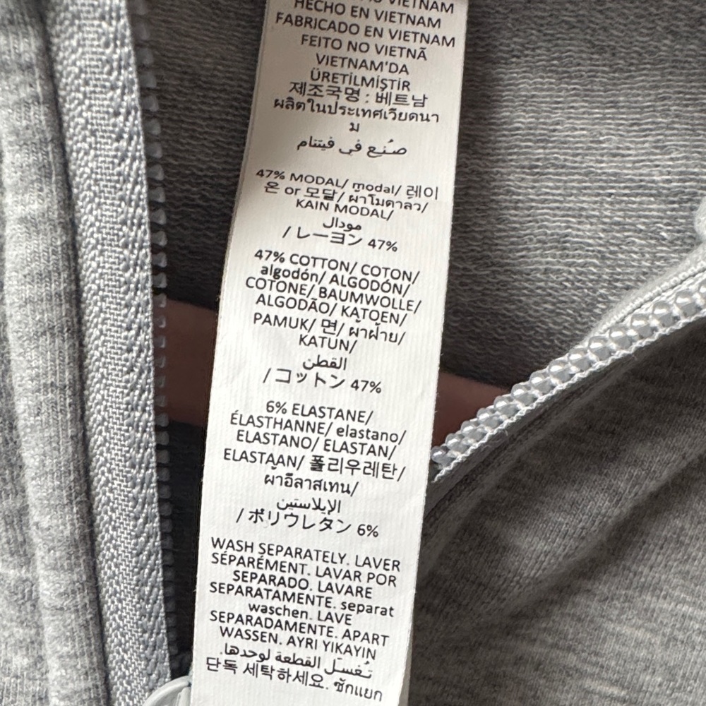 ALO Yoga Gray Sway Full Zip Hoodie - Picture 5 of 11